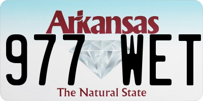 AR license plate 977WET