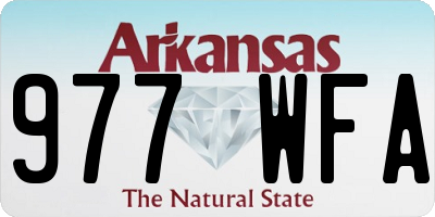 AR license plate 977WFA