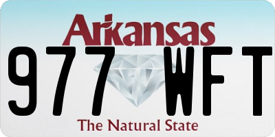 AR license plate 977WFT