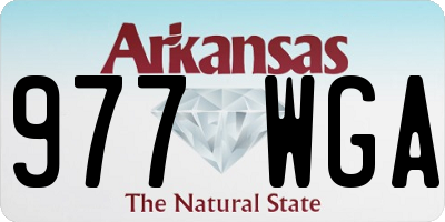 AR license plate 977WGA