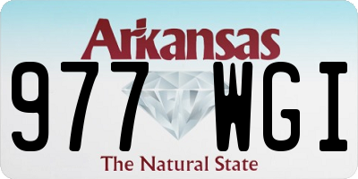 AR license plate 977WGI