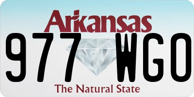 AR license plate 977WGO