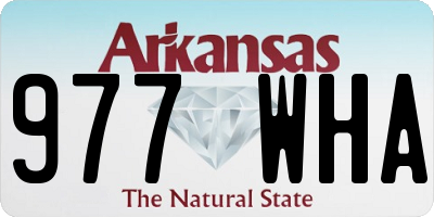 AR license plate 977WHA