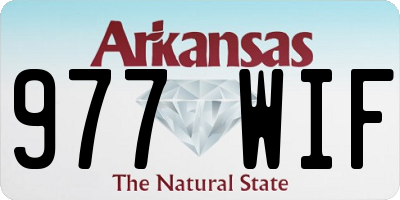 AR license plate 977WIF