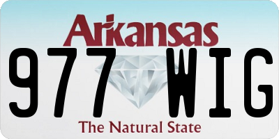 AR license plate 977WIG