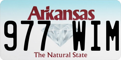 AR license plate 977WIM