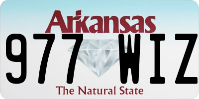 AR license plate 977WIZ