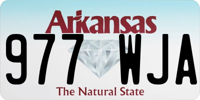 AR license plate 977WJA