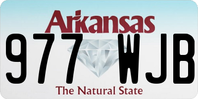 AR license plate 977WJB