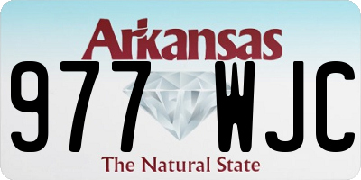 AR license plate 977WJC