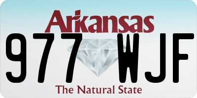 AR license plate 977WJF