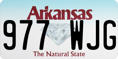 AR license plate 977WJG