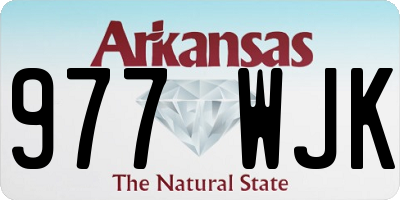 AR license plate 977WJK