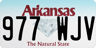 AR license plate 977WJV