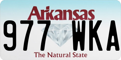 AR license plate 977WKA