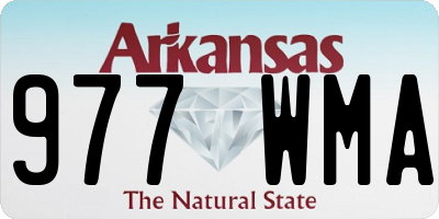 AR license plate 977WMA
