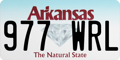 AR license plate 977WRL