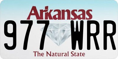 AR license plate 977WRR
