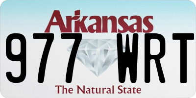 AR license plate 977WRT