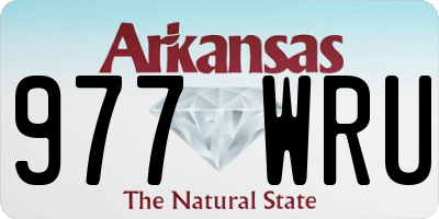 AR license plate 977WRU