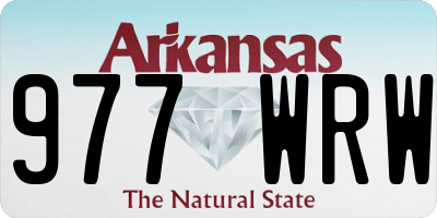AR license plate 977WRW