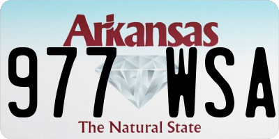 AR license plate 977WSA