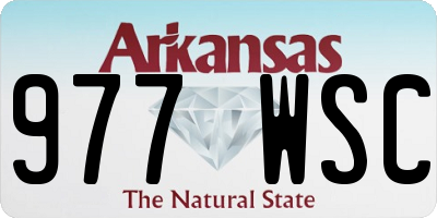 AR license plate 977WSC