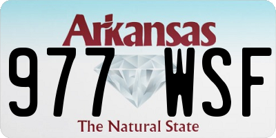 AR license plate 977WSF