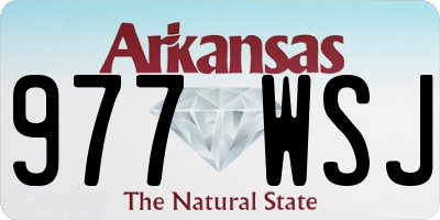 AR license plate 977WSJ