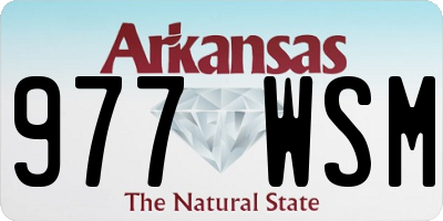 AR license plate 977WSM