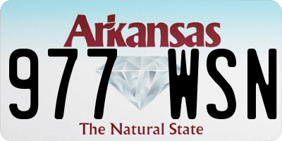 AR license plate 977WSN