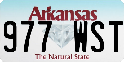 AR license plate 977WST