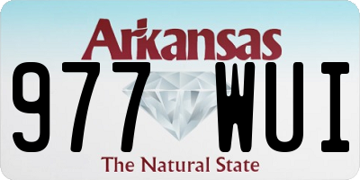 AR license plate 977WUI