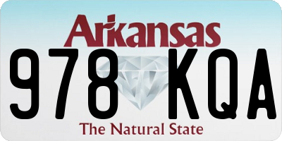 AR license plate 978KQA
