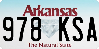 AR license plate 978KSA