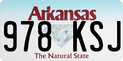 AR license plate 978KSJ