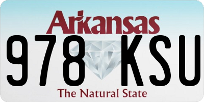 AR license plate 978KSU