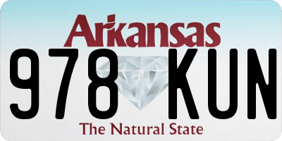 AR license plate 978KUN