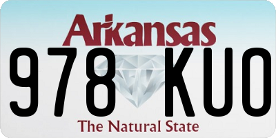 AR license plate 978KUO