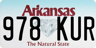 AR license plate 978KUR