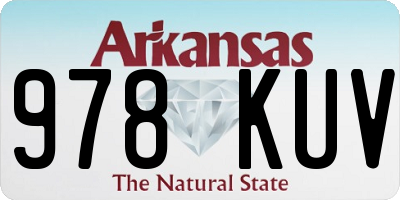 AR license plate 978KUV