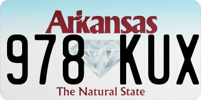 AR license plate 978KUX