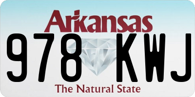 AR license plate 978KWJ