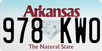 AR license plate 978KWO