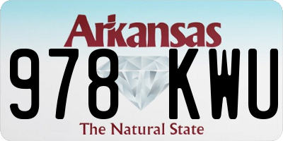 AR license plate 978KWU