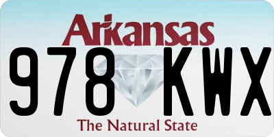 AR license plate 978KWX