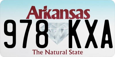 AR license plate 978KXA