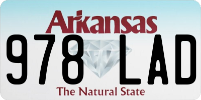 AR license plate 978LAD