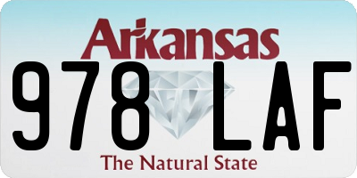 AR license plate 978LAF