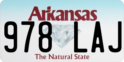 AR license plate 978LAJ